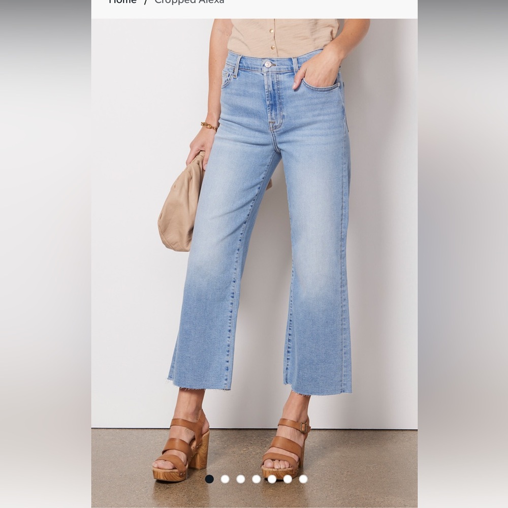 NWOT 7 for all Mankind| Cropped “Alexa” Wide leg Jean